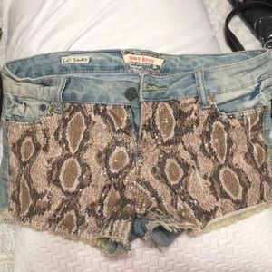 Snake print shorts. Size 11. Teens